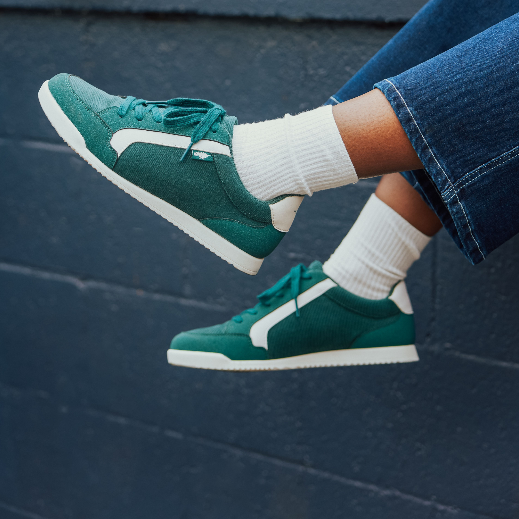 Bolt Forest Green Corduroy Sneakers - Image 2