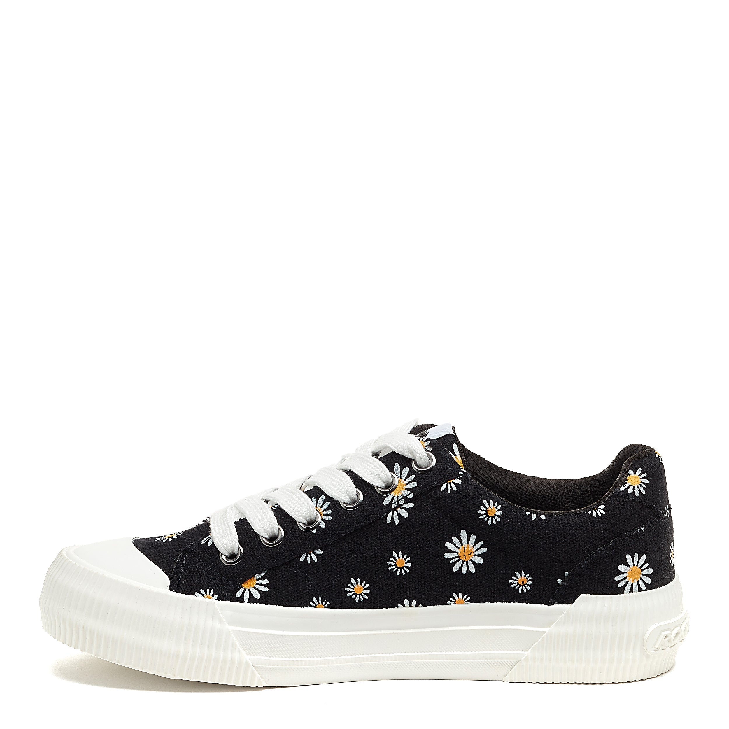 Cheery Daisy Print Black Sneaker - Image 3