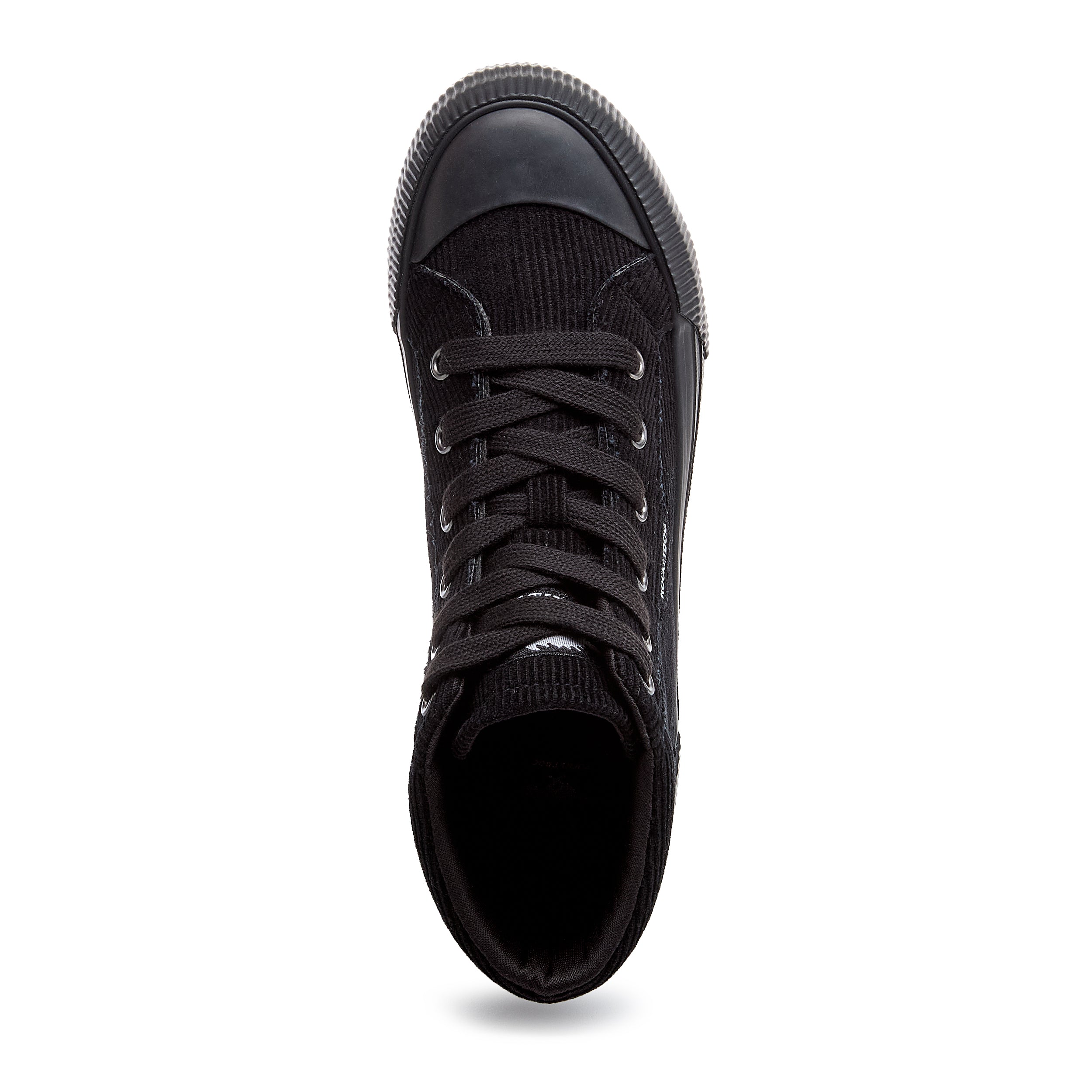Cheery Black Corduroy High Top Sneaker - Image 2