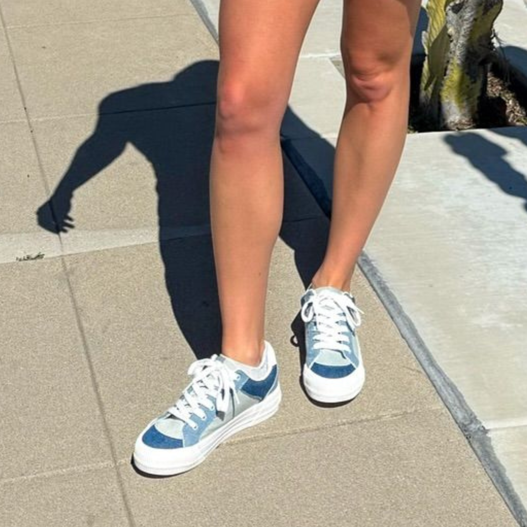 Cheery Blue Color Block Sneaker - Image 2