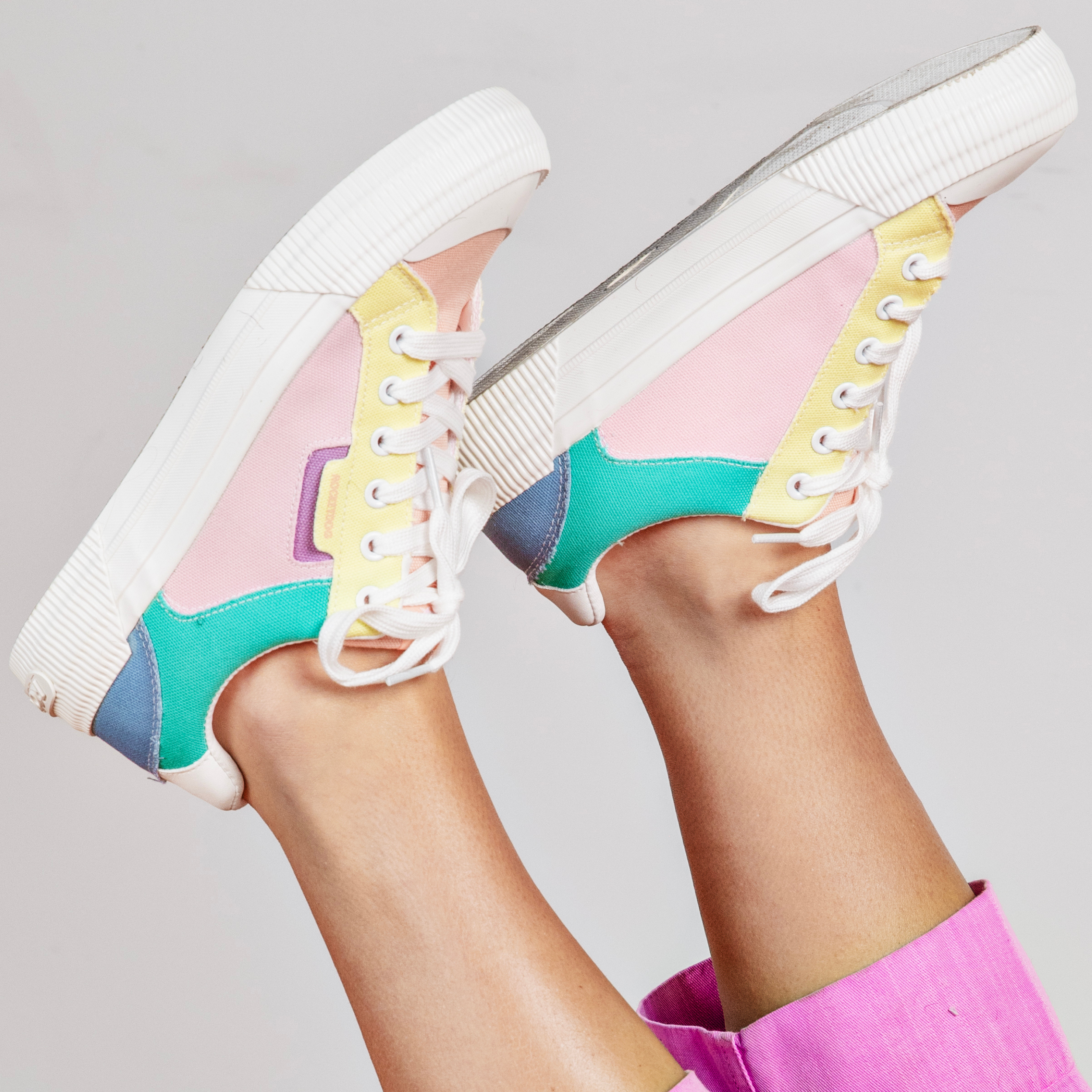Cheery Pastel Color Block Sneaker - Image 2