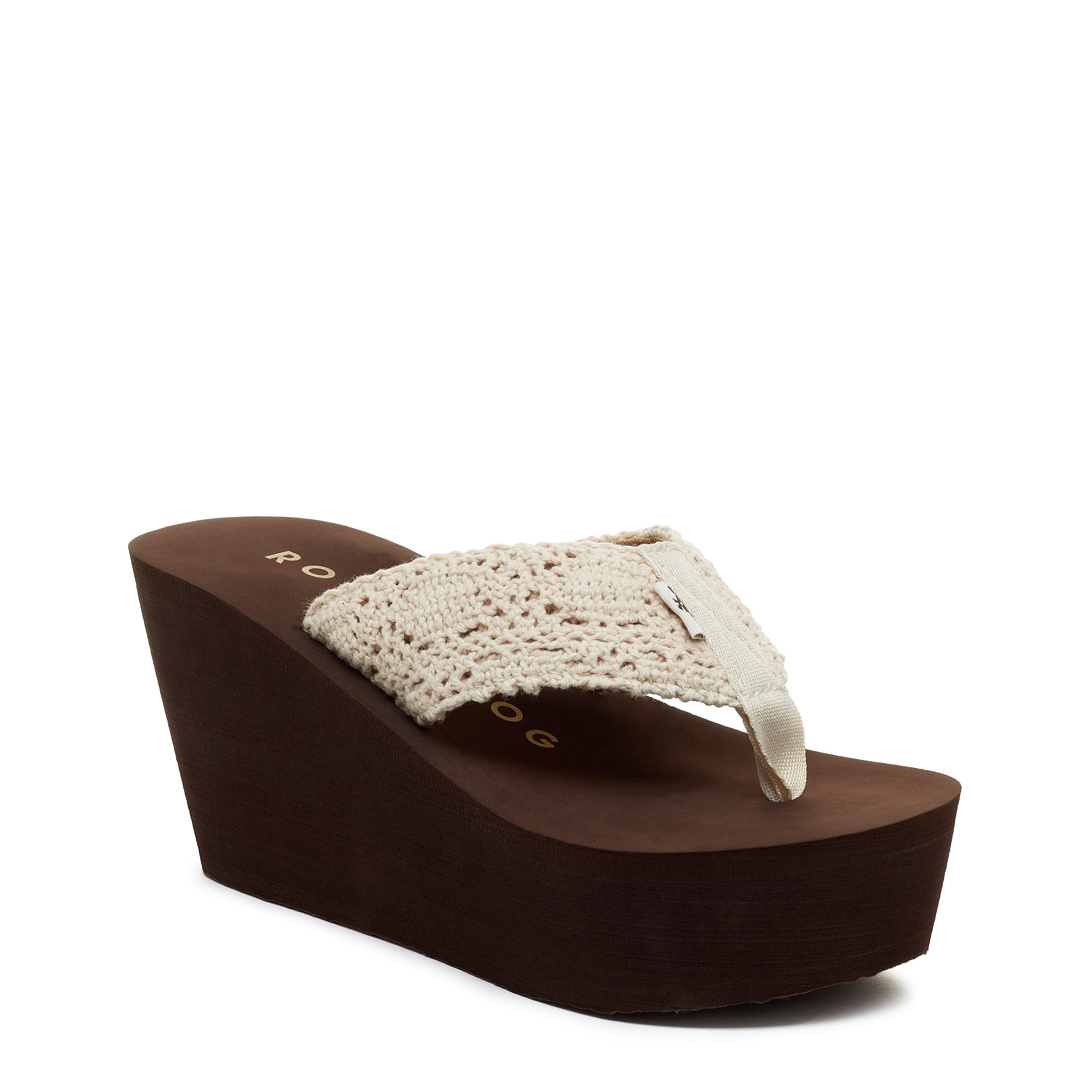 Diver Natural Crochet Wedge Flip Flop - Image 3