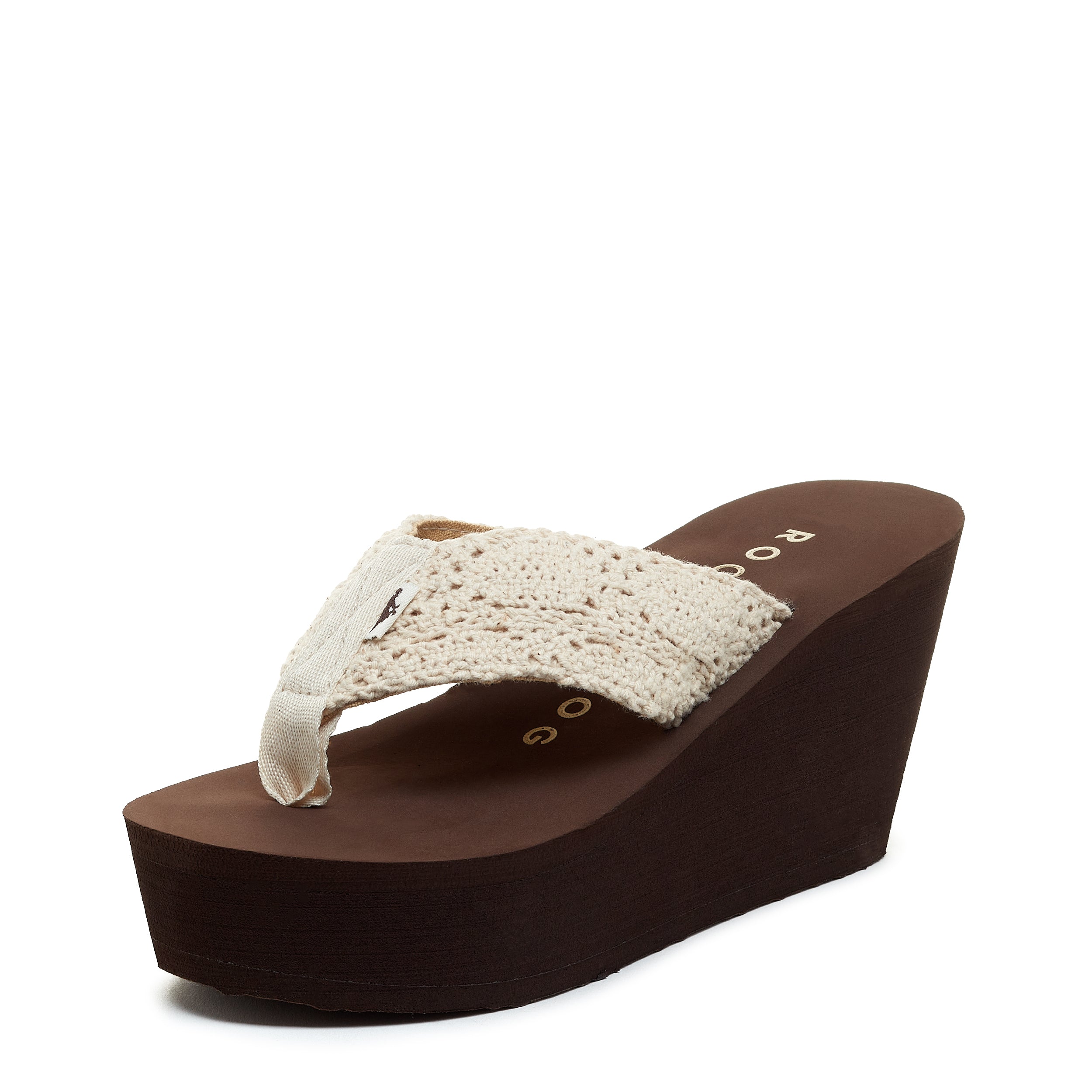 Diver Natural Crochet Wedge Flip Flop - Image 5