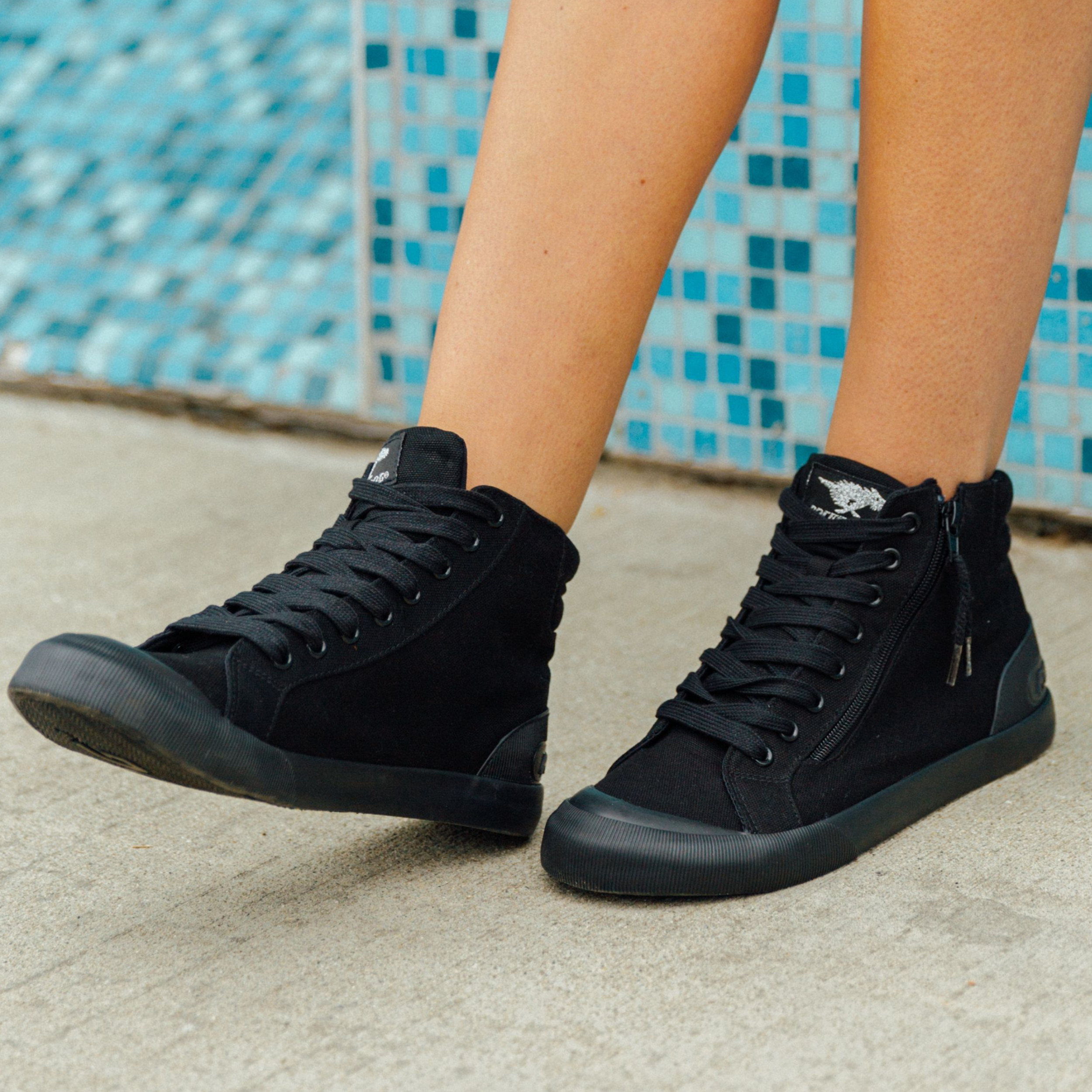 Jazzin All Black High Top Sneaker - Image 2