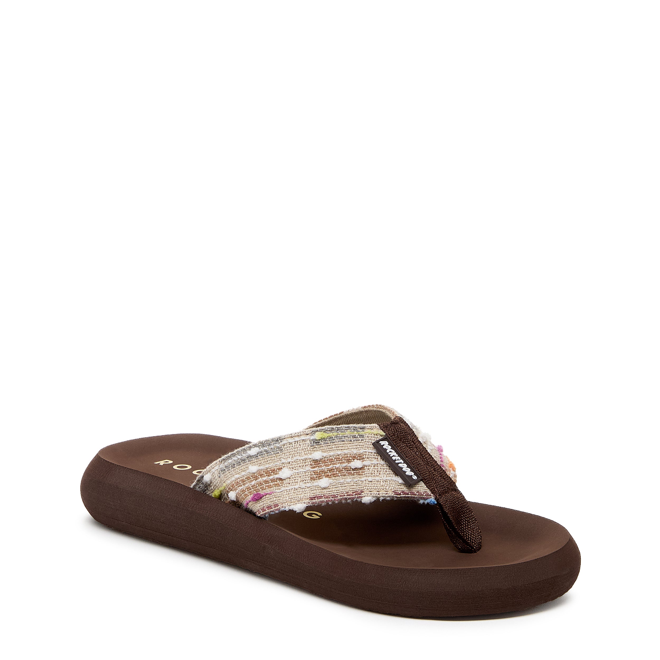 Spotlight Brown Multi Woven Flip Flop - Image 4