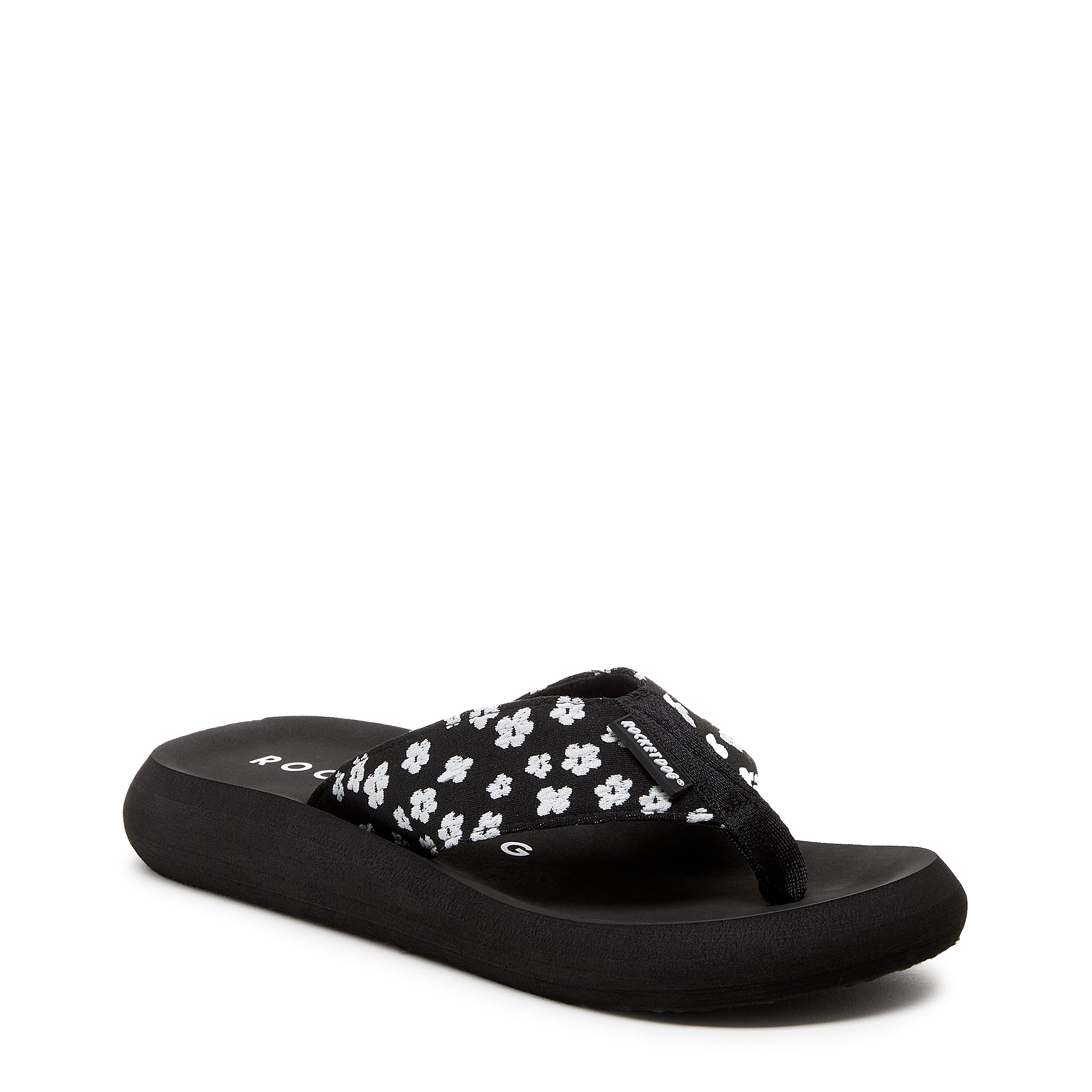 Spotlight Black Pixie Floral Flip Flop - Image 3