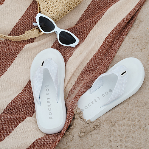 Sunset White Webbing Flip Flop - Image 2