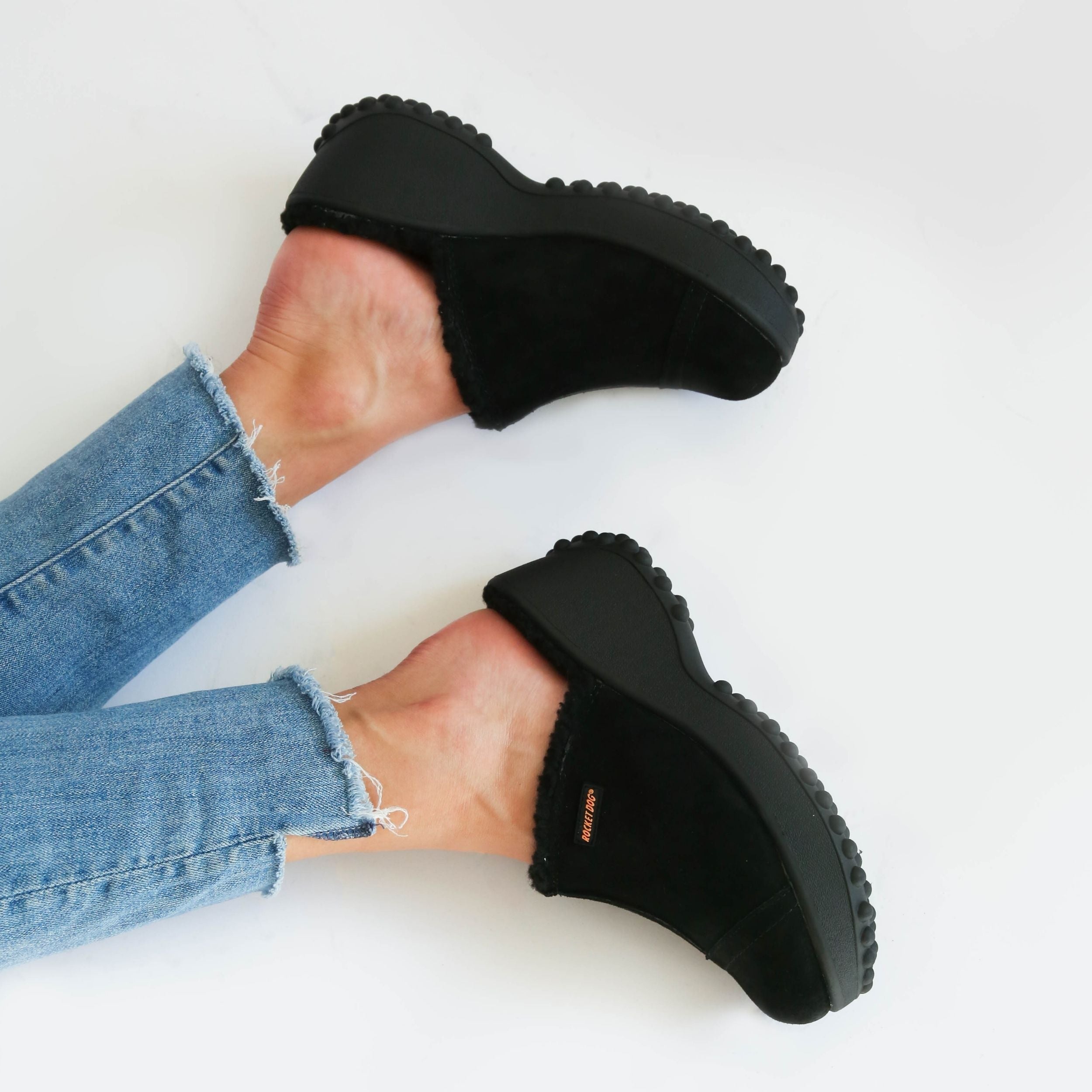 Fran Nubuck Black Clog - Image 2