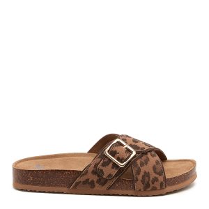 Annie Tan Leopard Print Sandals