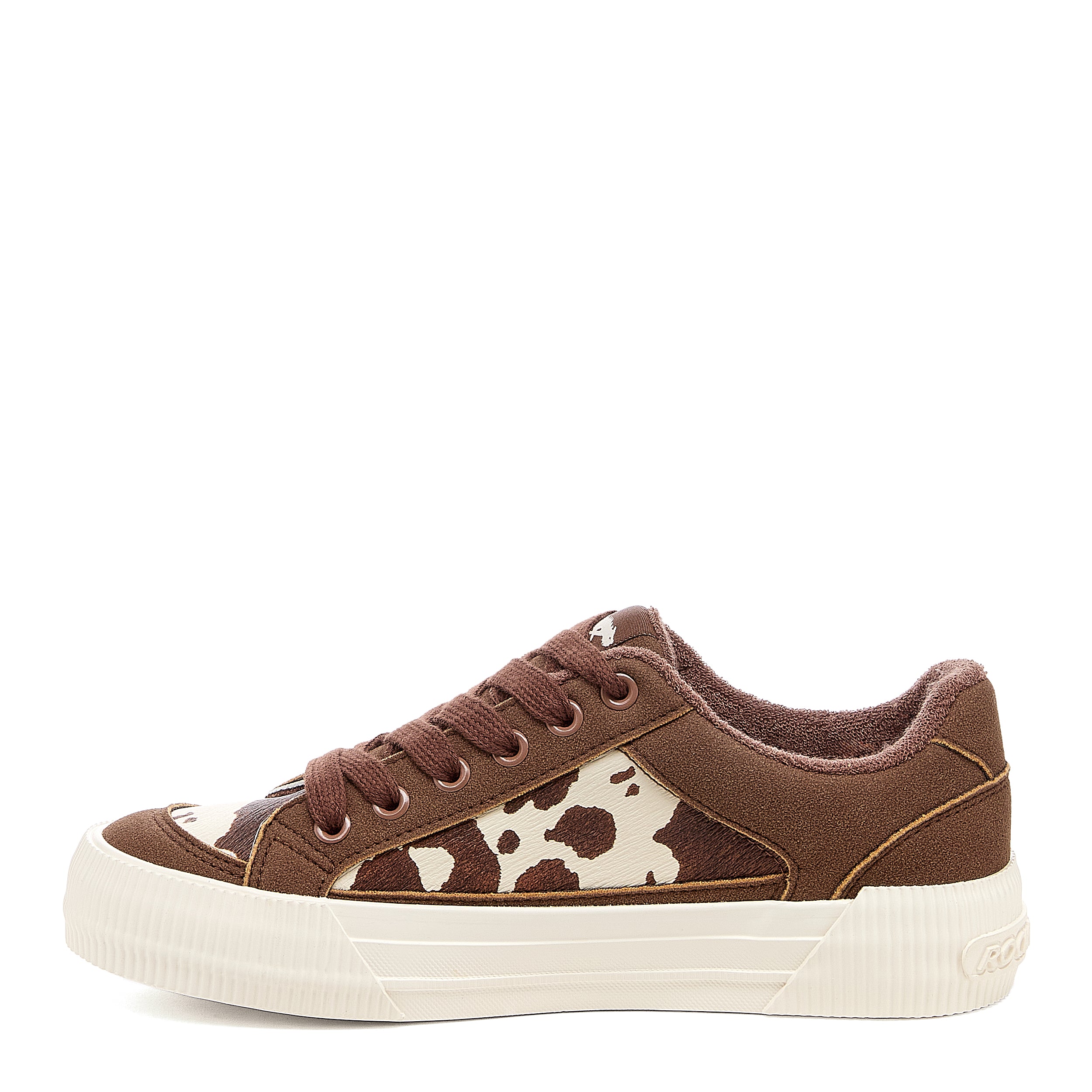 Cheery Brown Cow Print Sneakers - Image 4