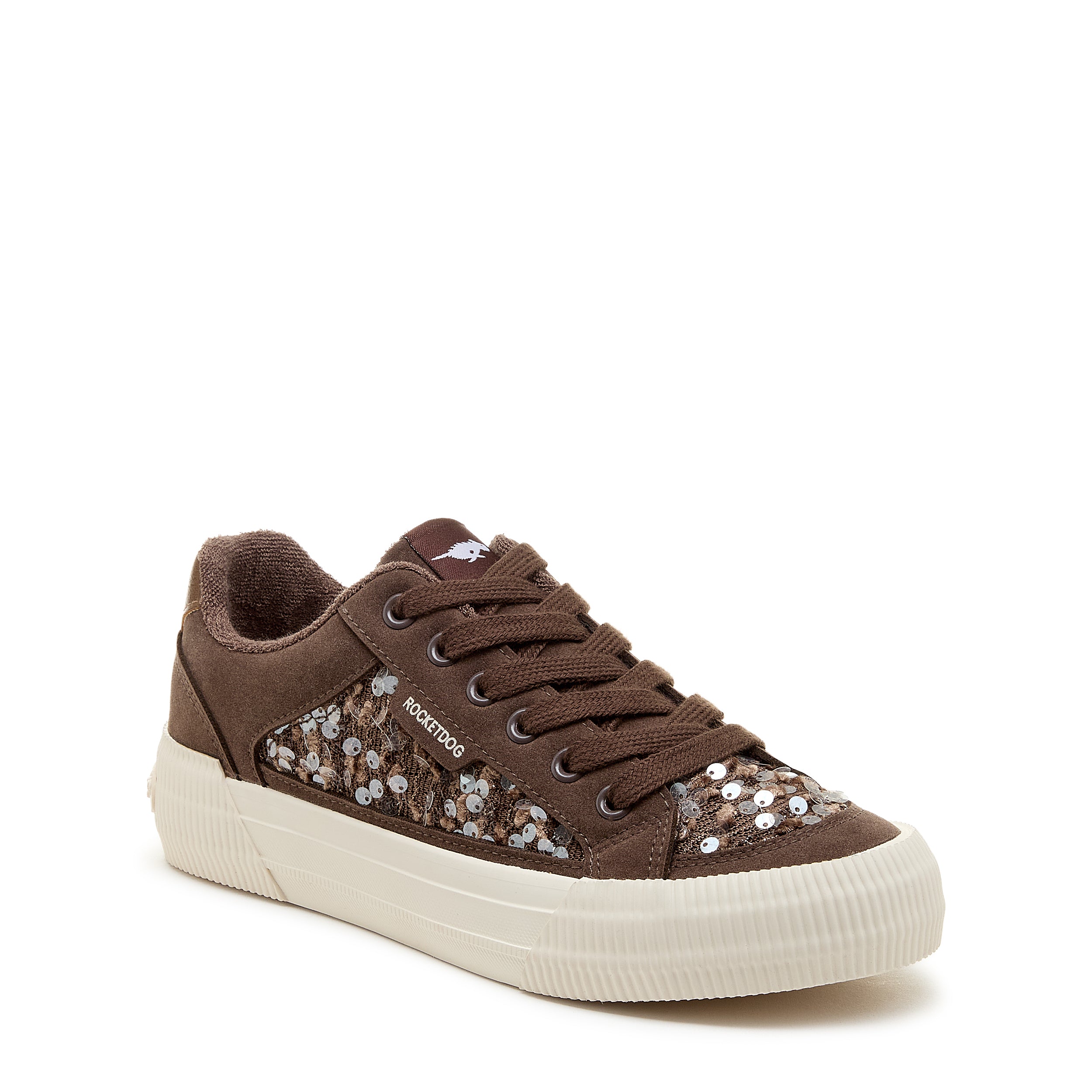 Cheery Brown Sequin Sneaker - Image 4
