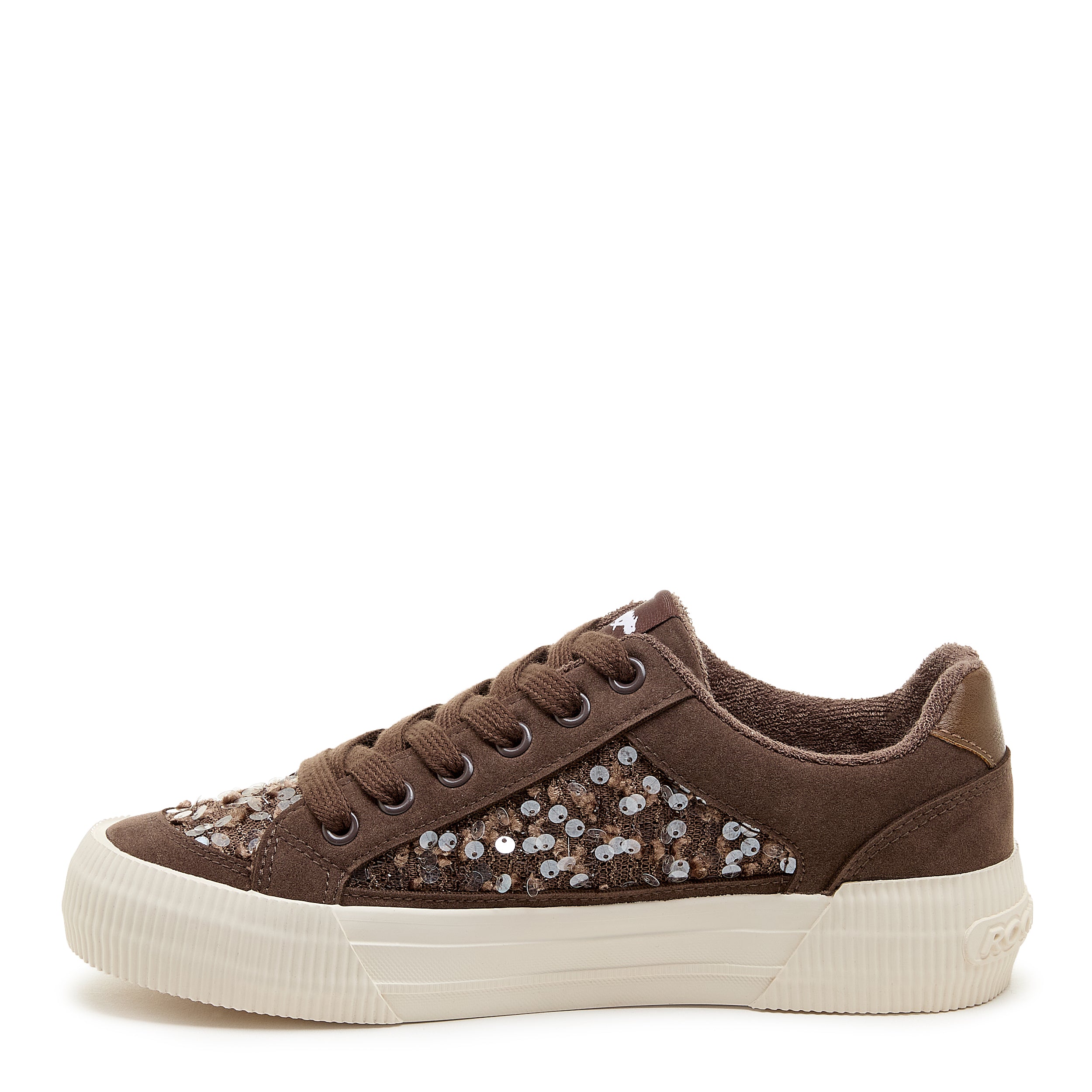 Cheery Brown Sequin Sneaker - Image 6