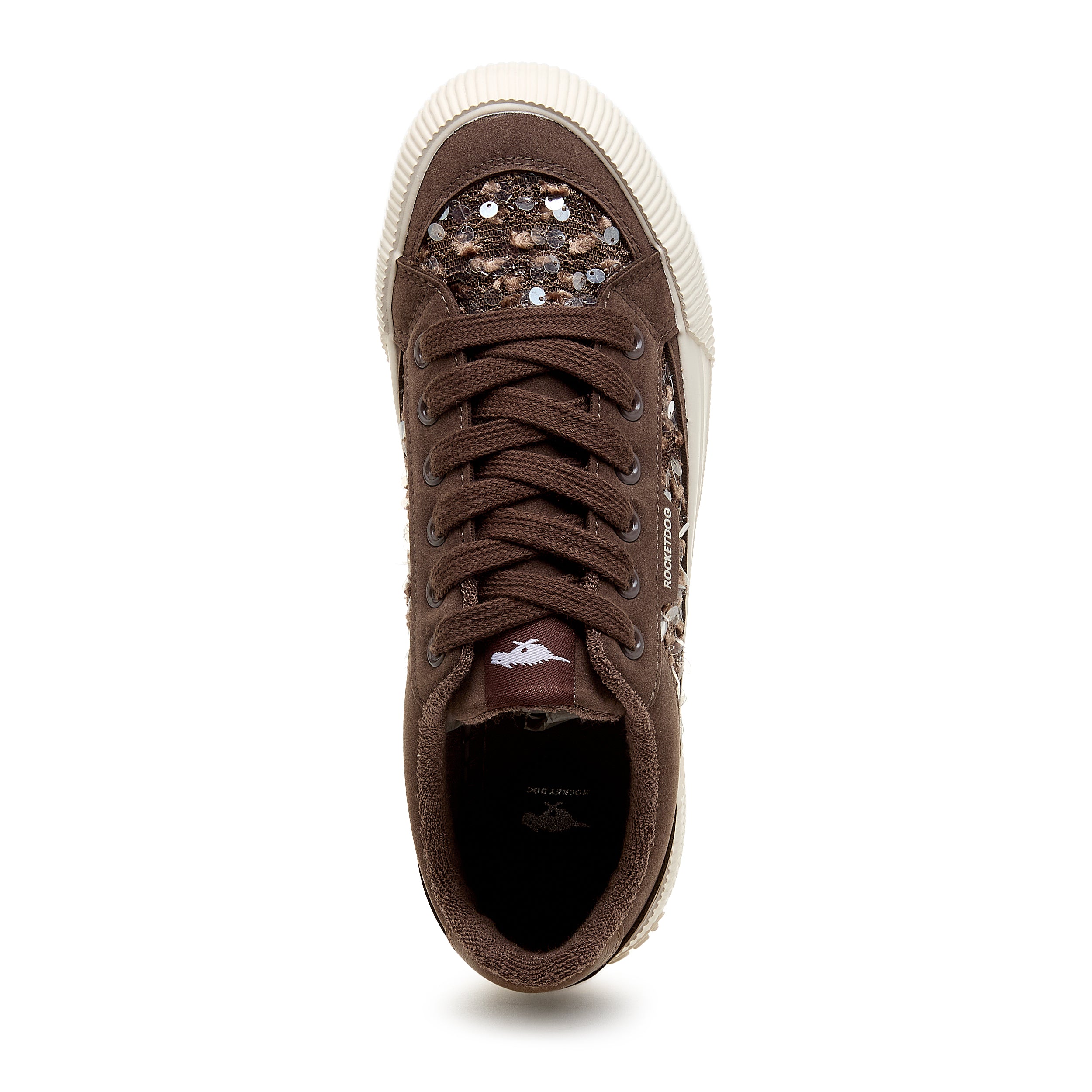 Cheery Brown Sequin Sneaker - Image 3