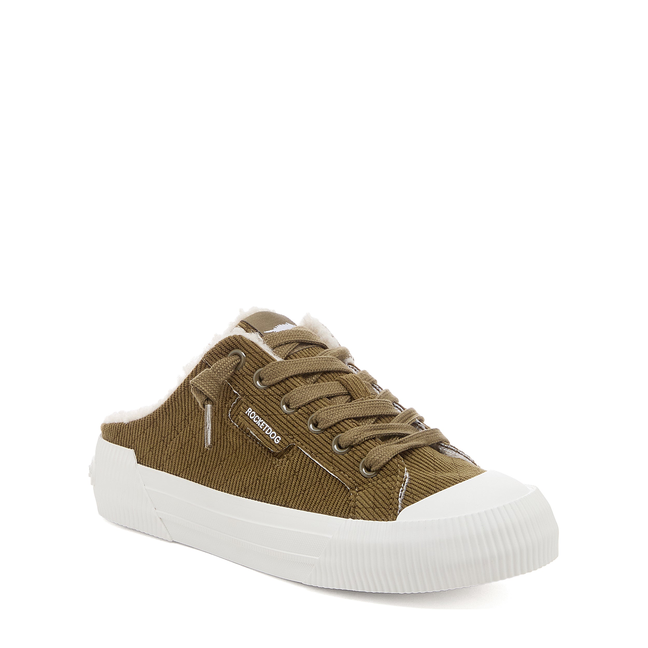 Cheery Olive Corduroy Mule Sneakers - Image 3