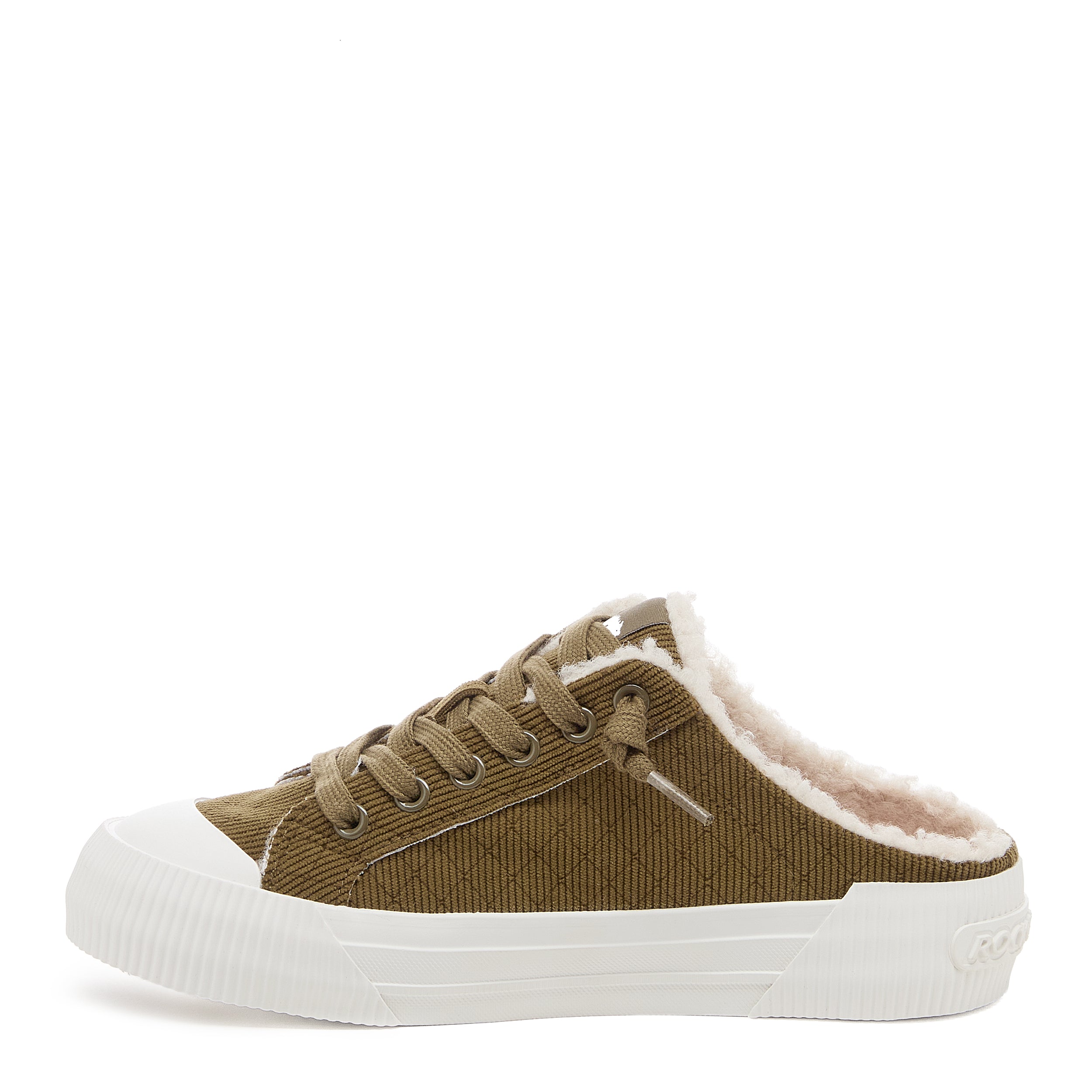 Cheery Olive Corduroy Mule Sneakers - Image 4