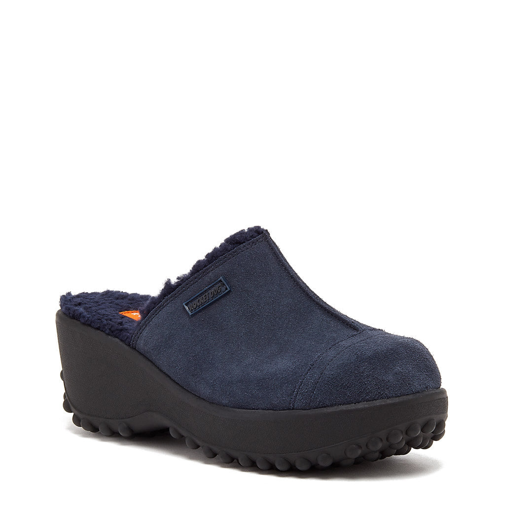 Fran Navy Suede Clog - Image 3