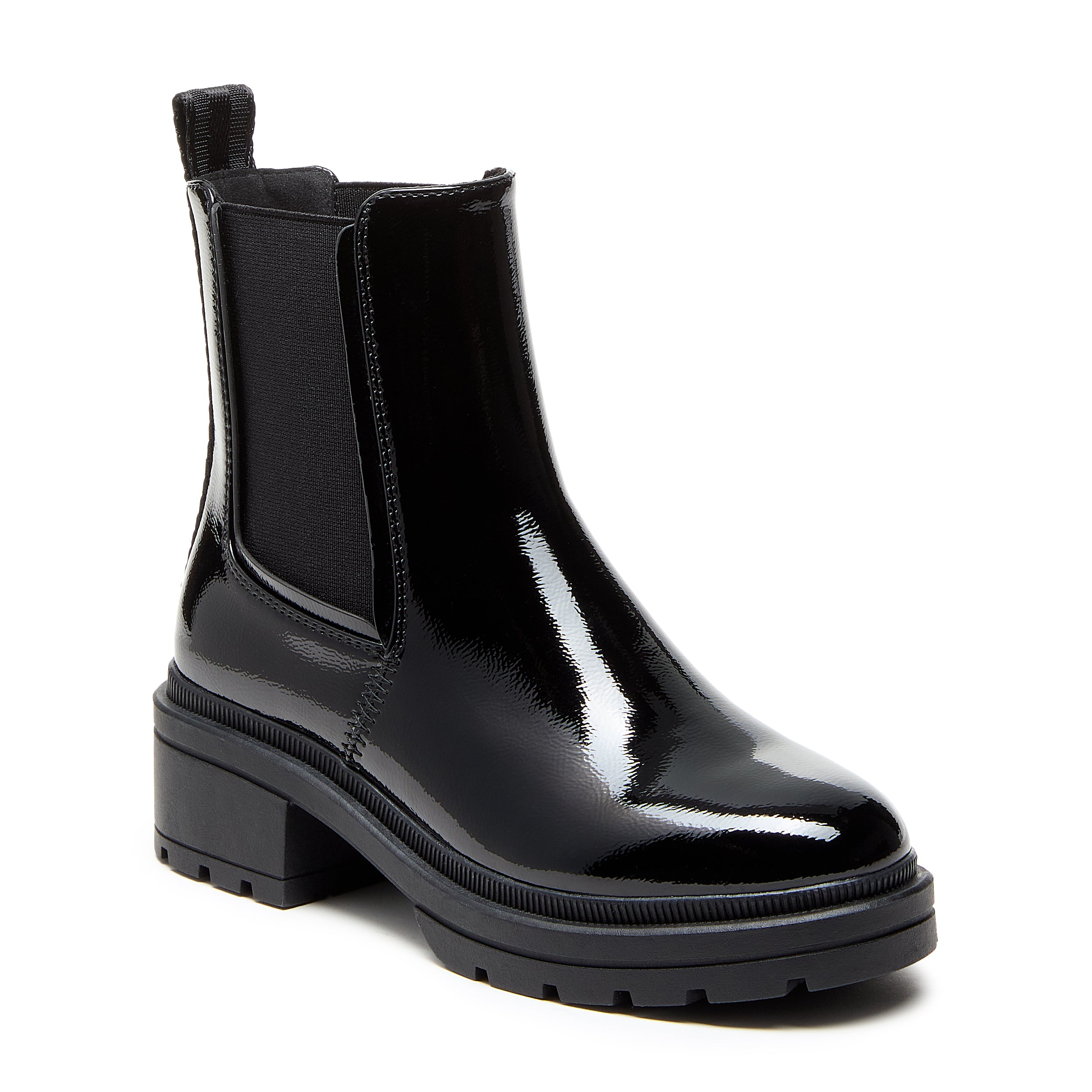 Iggie Black Patent Chelsea Boot - Image 3