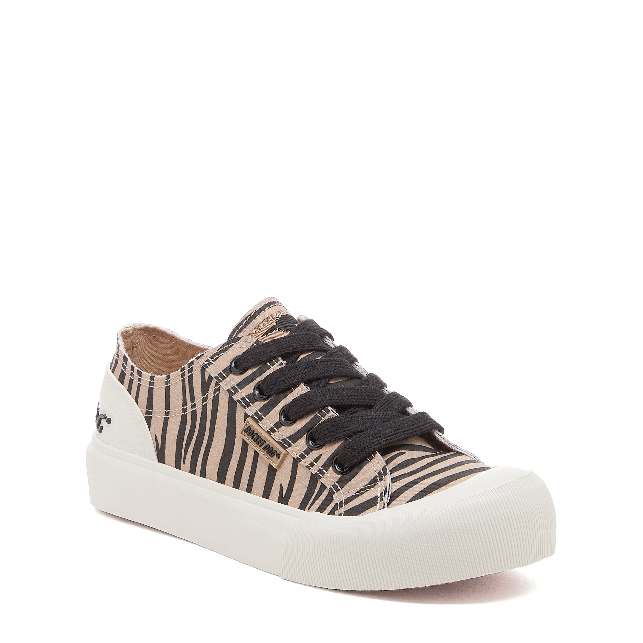 Jazzin Plus Tan Zebra Print Sneakers - Image 4