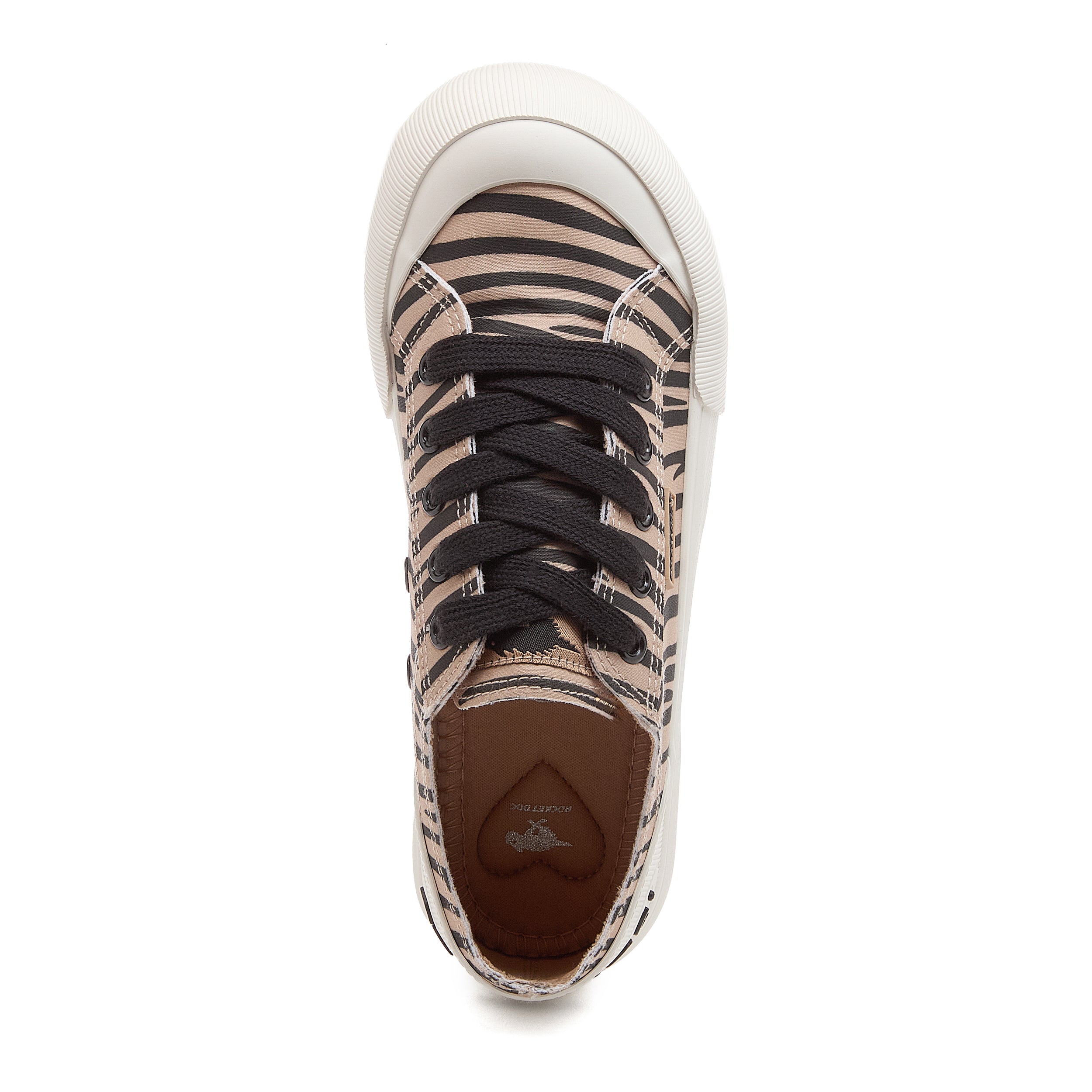 Jazzin Plus Tan Zebra Print Sneakers - Image 3