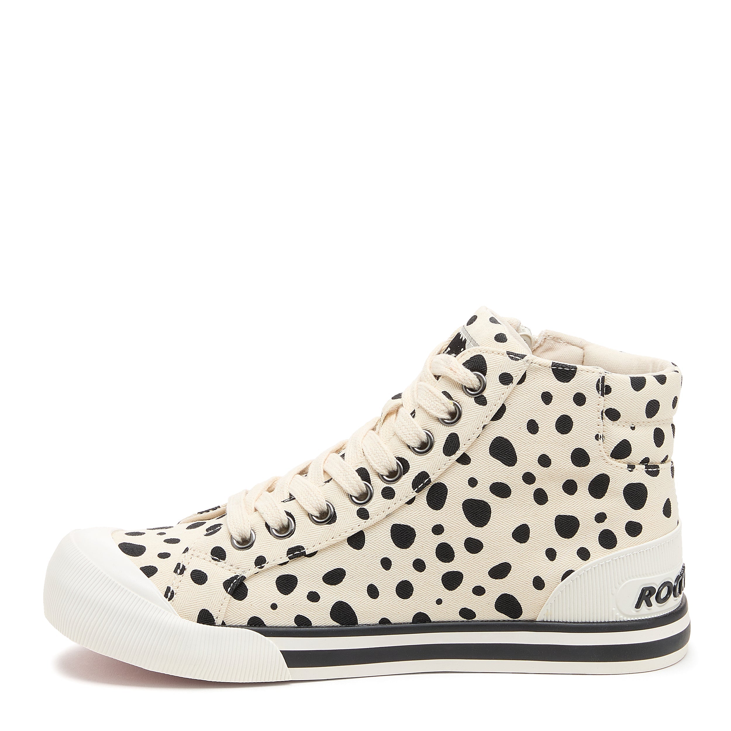 Jazzin Off White Spotty High-top Sneakers - Image 5