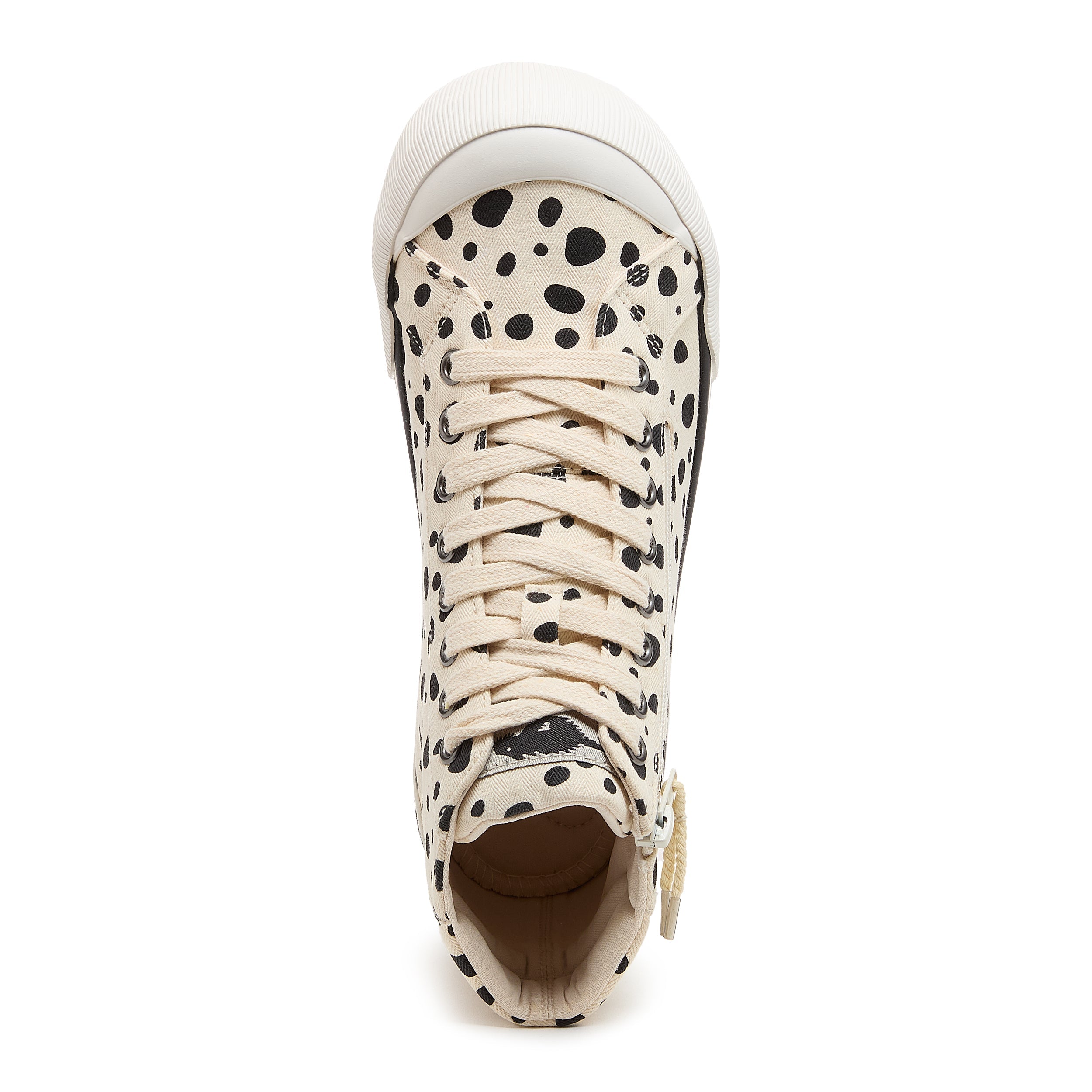 Jazzin Off White Spotty High-top Sneakers - Image 3