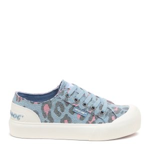 Jazzin Plus Light Blue Leopard Print sneakers