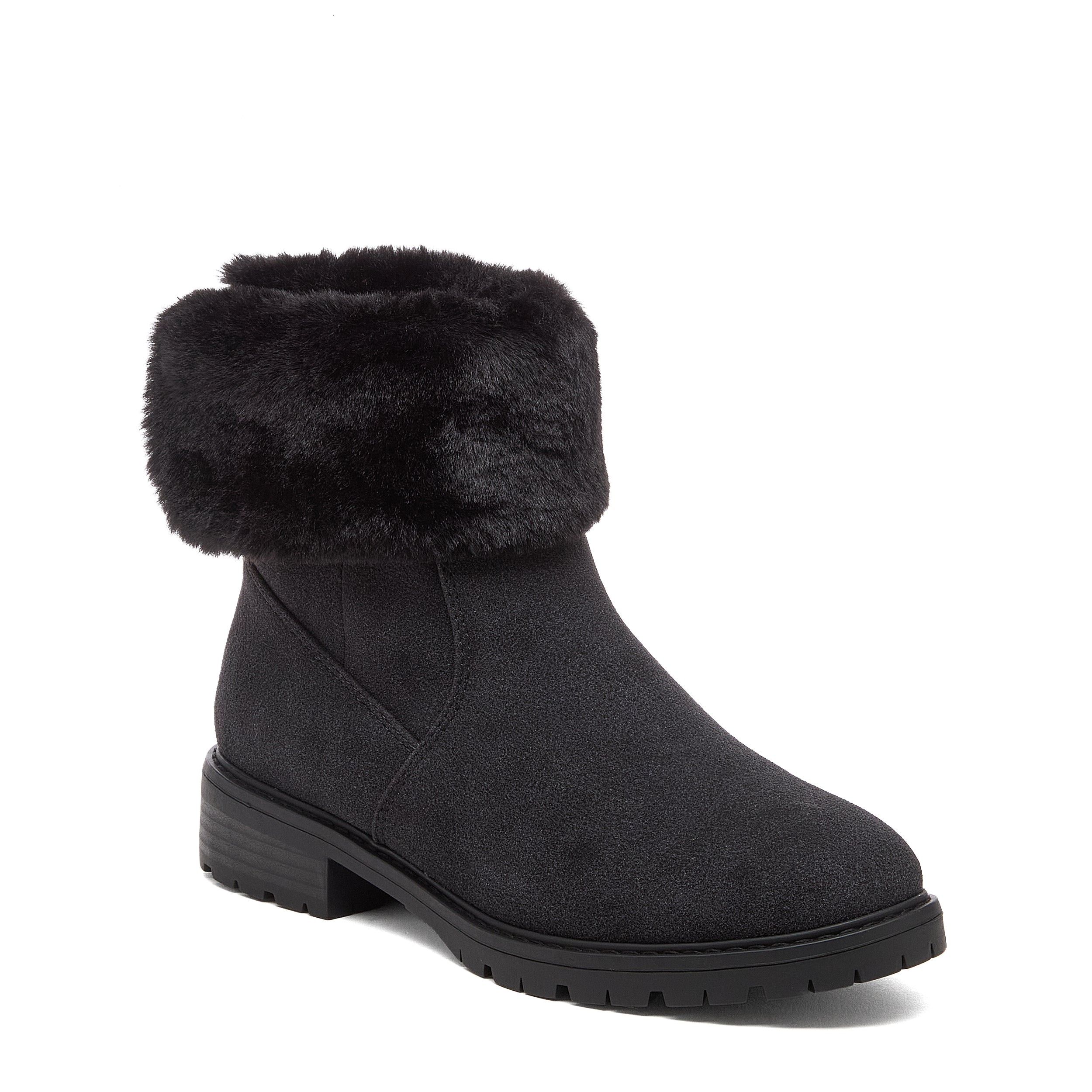 Niche Black Cuffed Ankle Boots - Image 4