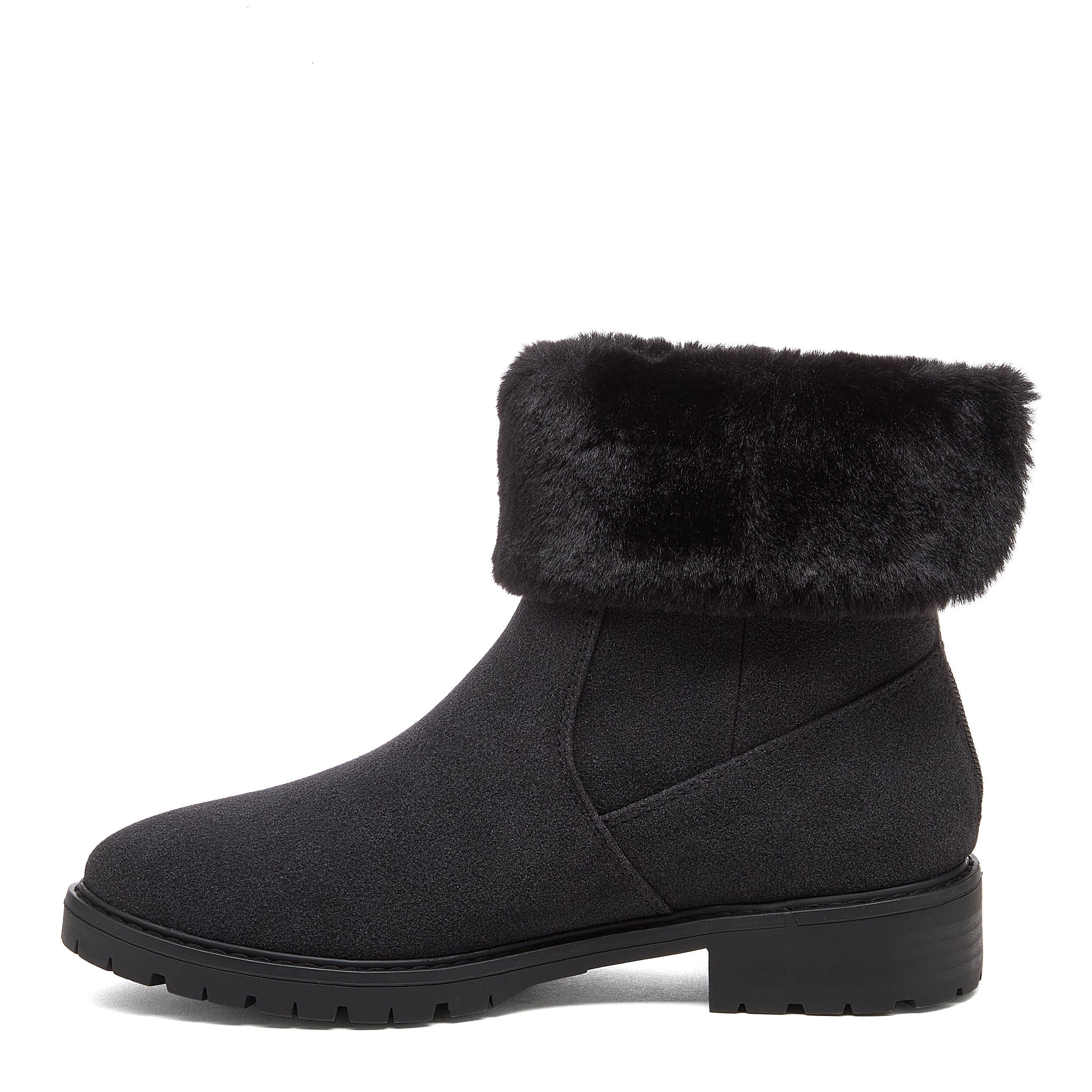 Niche Black Cuffed Ankle Boots - Image 6