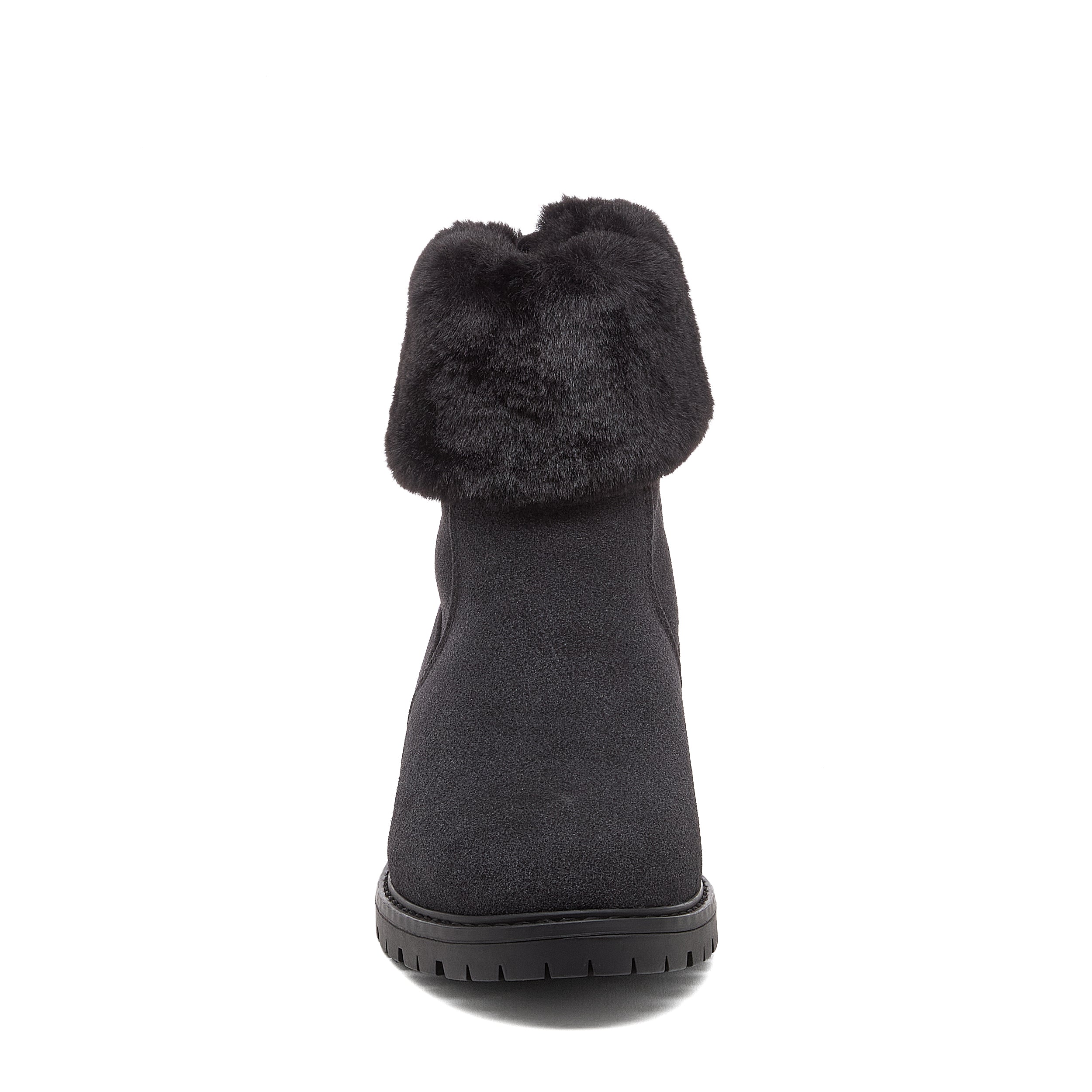 Niche Black Cuffed Ankle Boots - Image 7