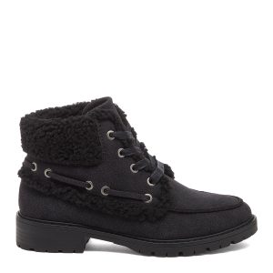 Nixie Black Cuffed Ankle Boots