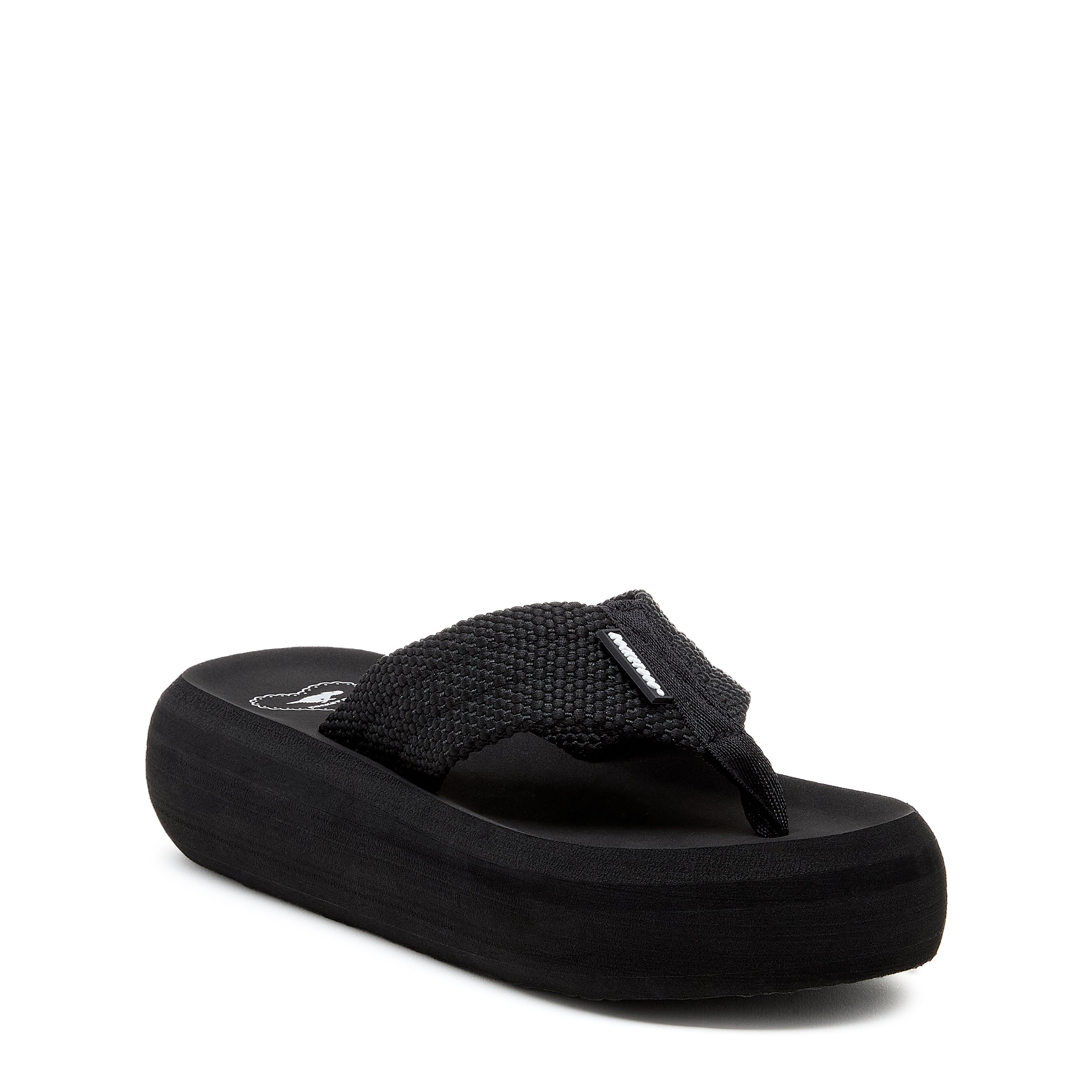 Sandy Black Webbing Platform Flip Flop - Image 4