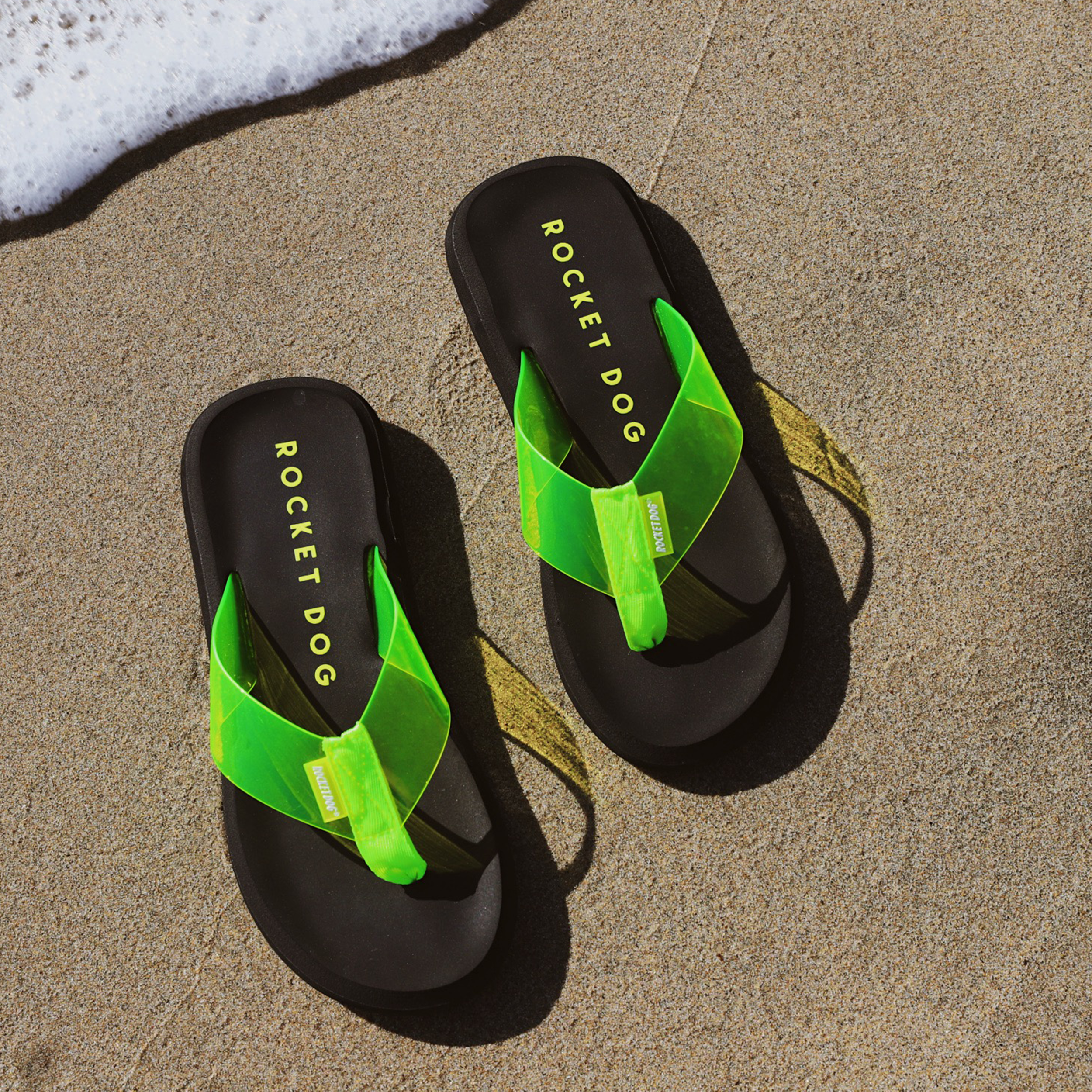 Sunset Neon Green Flip Flop - Image 2